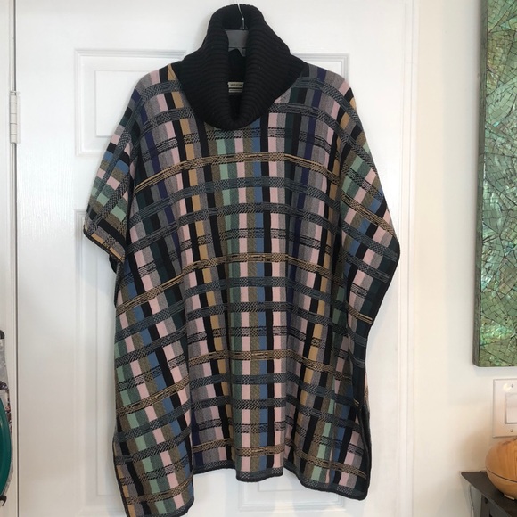 NWT Anthropologie Aldomartins Gracie plaid poncho - Picture 7 of 9